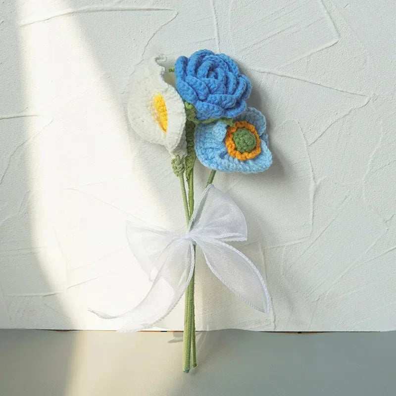 Hand-Knitted Crochet Tulip