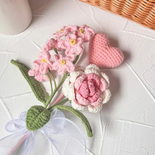 Hand-Knitted Crochet Tulip