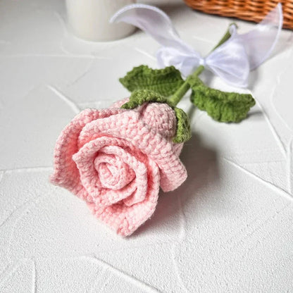Hand-Knitted Crochet Tulip